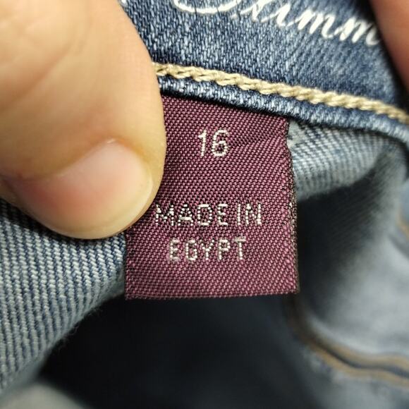 Gloria Vanderbilt Women's Size 16 Amanda High Rise Blue Denim Capri Jeans - Picture 5 of 8